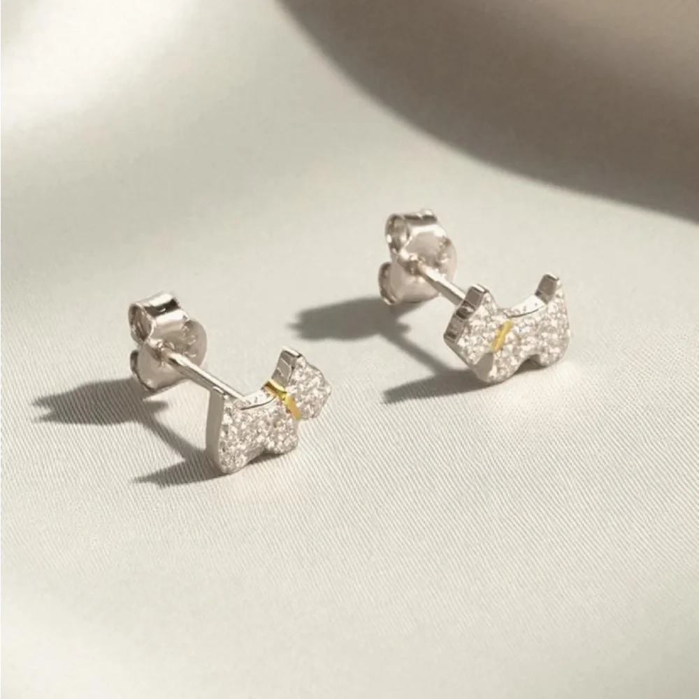 ๐๐๐925 silver Moissanite Earrings mini (very small). Very cute. - Picture 3 of 3